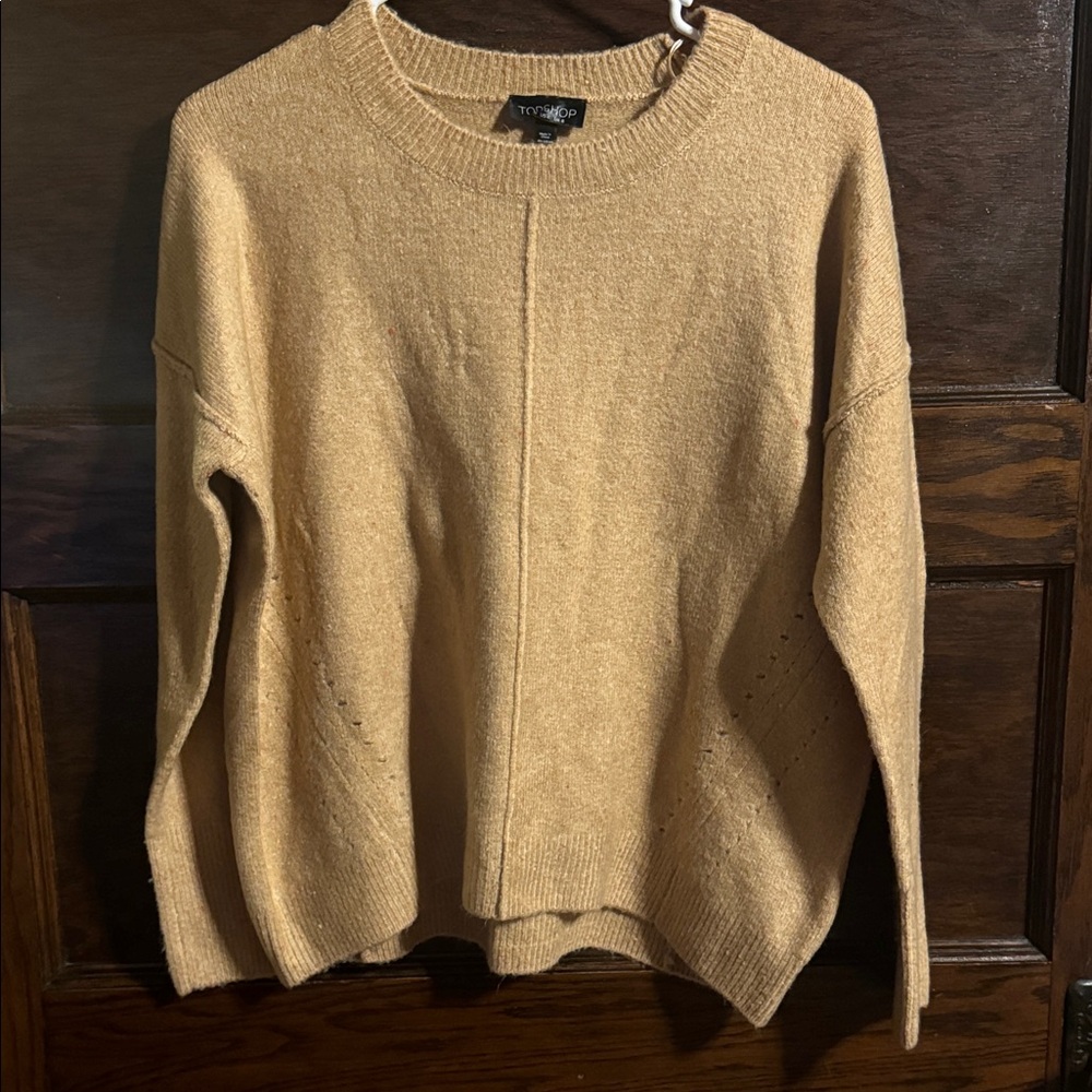 Topshop Camel Knit Sweater, size 4, EUC
